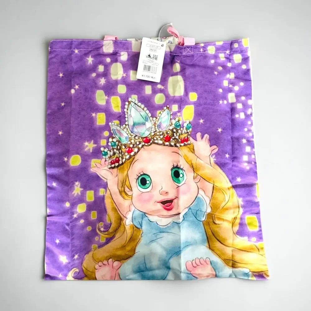Disney Store Japan Tangled Baby Rapunzel Pascal Foldable Tote Bag NWT